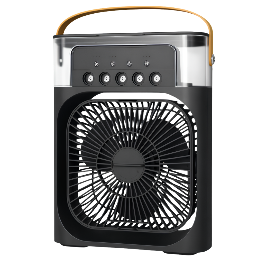 Draagbare Luchtkoeler met Luchtbevochtiger – Mobiele USB-Ventilator met 3 Snelheden tot 10m²