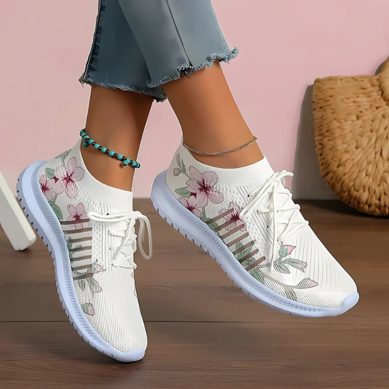 Dames Gebreide Sneakers met Kleurrijke Prints - StudioMarella