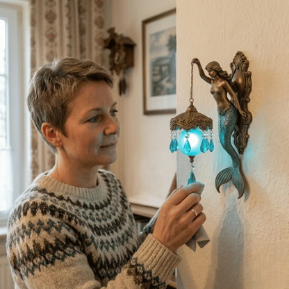 Handgemaakte Wandlamp met LED-verlichting Fantasiefiguren – Magische Sfeerverlichting voor Woonkamer Slaapkamer – Draadloze Wanddecoratie met Warmwit Licht
