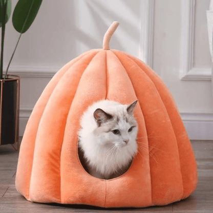 Gesloten Huisdierbed – Warm Pluche Design voor Katten en Kleine Honden