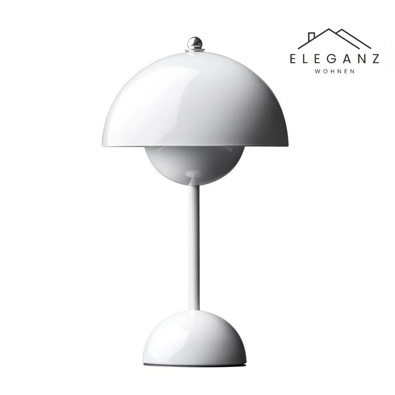 LED Tafellamp Paddenstoel Oplaadbaar Dimbaar Design Metaal 29cm