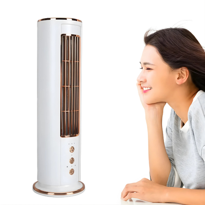 Compacte Tafelventilator USB Oplaadbaar 3 Standen Fluisterstil zonder Wieken voor Kantoor Slaapkamer