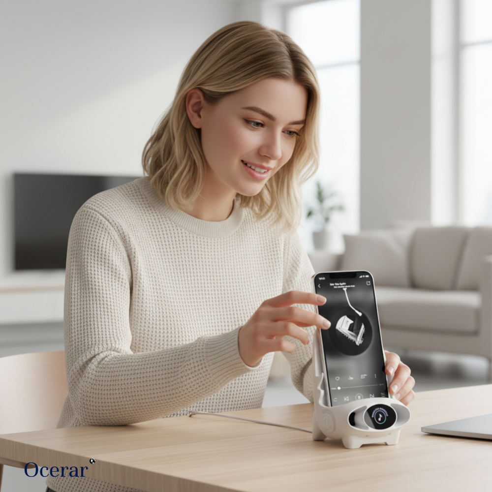 Draadloze Oplader 15W met Houder – Smartphone Snellader Staand of Liggend – Stoel Design met Koeling