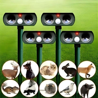 Solar Dierenverjager Ultraschall 8-10m IP66 13,5-45,5kHz Tuinbescherming