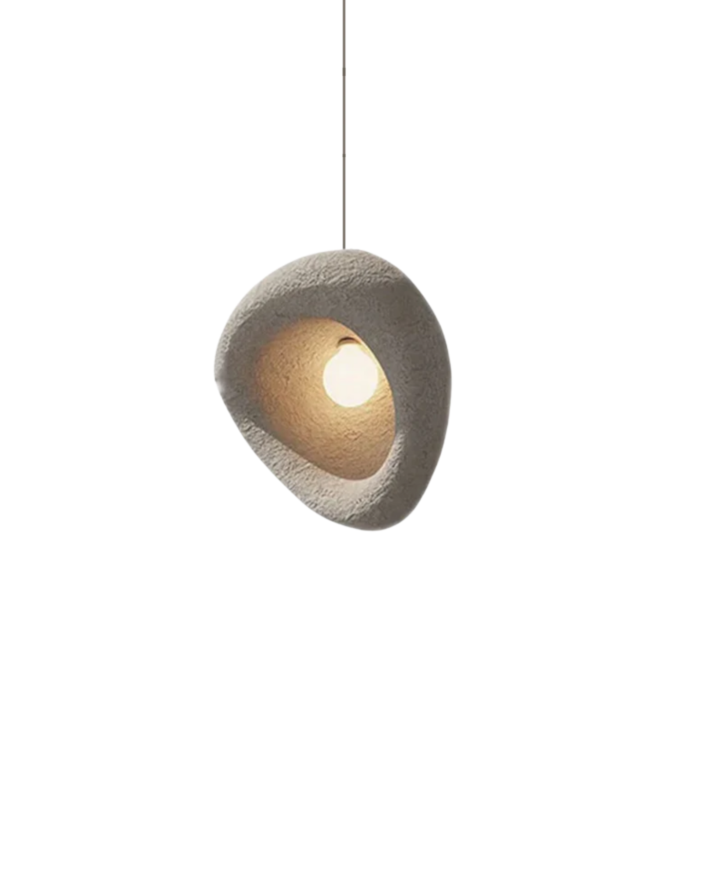 Organische Steen Hanglamp – Sculptural Elegantie voor Modern Interieur