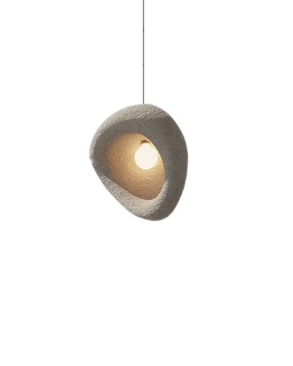 Organische Steen Hanglamp – Sculptural Elegantie voor Modern Interieur