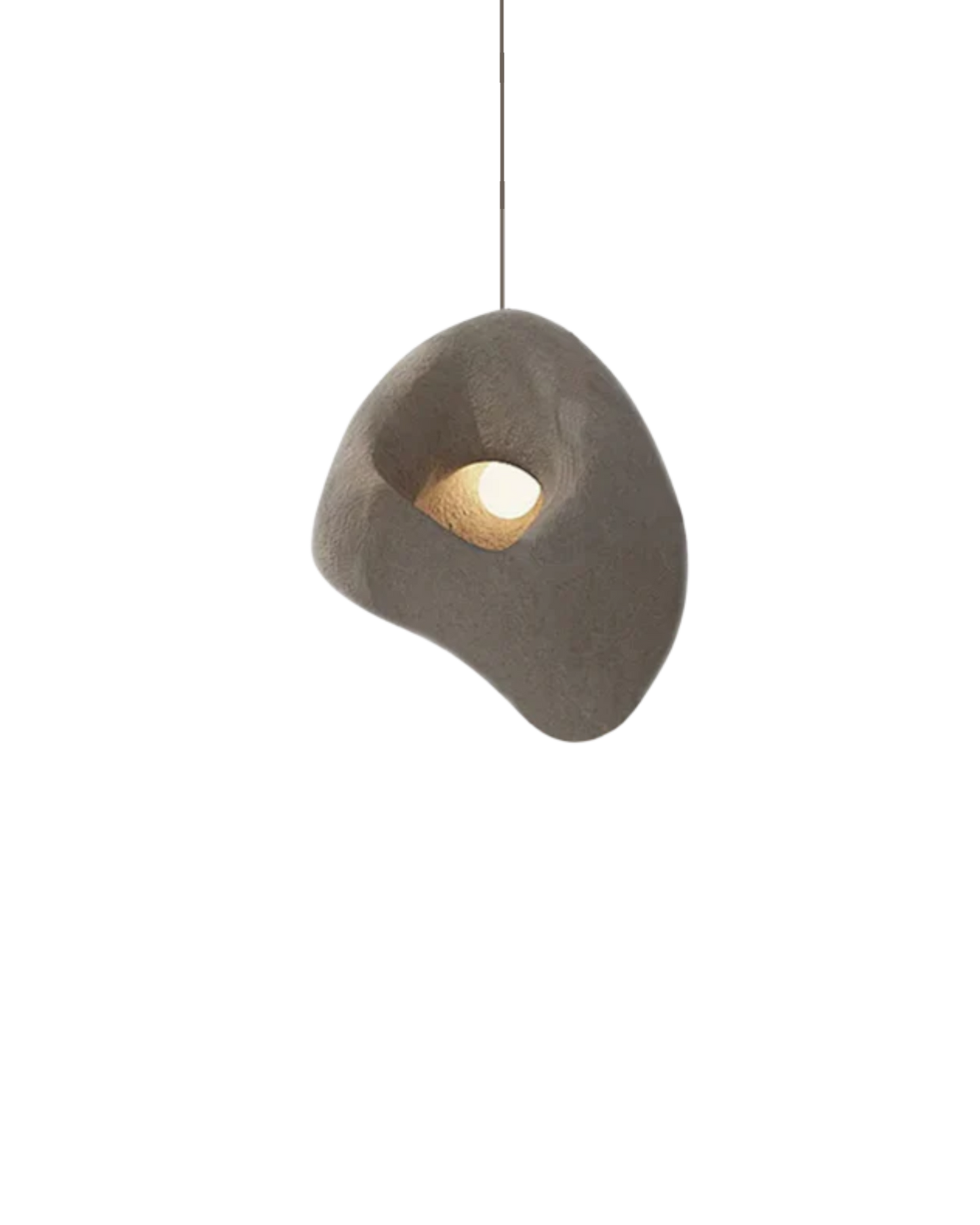 Organische Steen Hanglamp – Sculptural Elegantie voor Modern Interieur