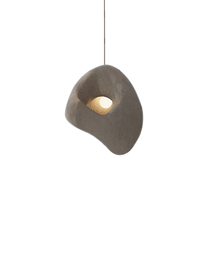 Organische Steen Hanglamp – Sculptural Elegantie voor Modern Interieur