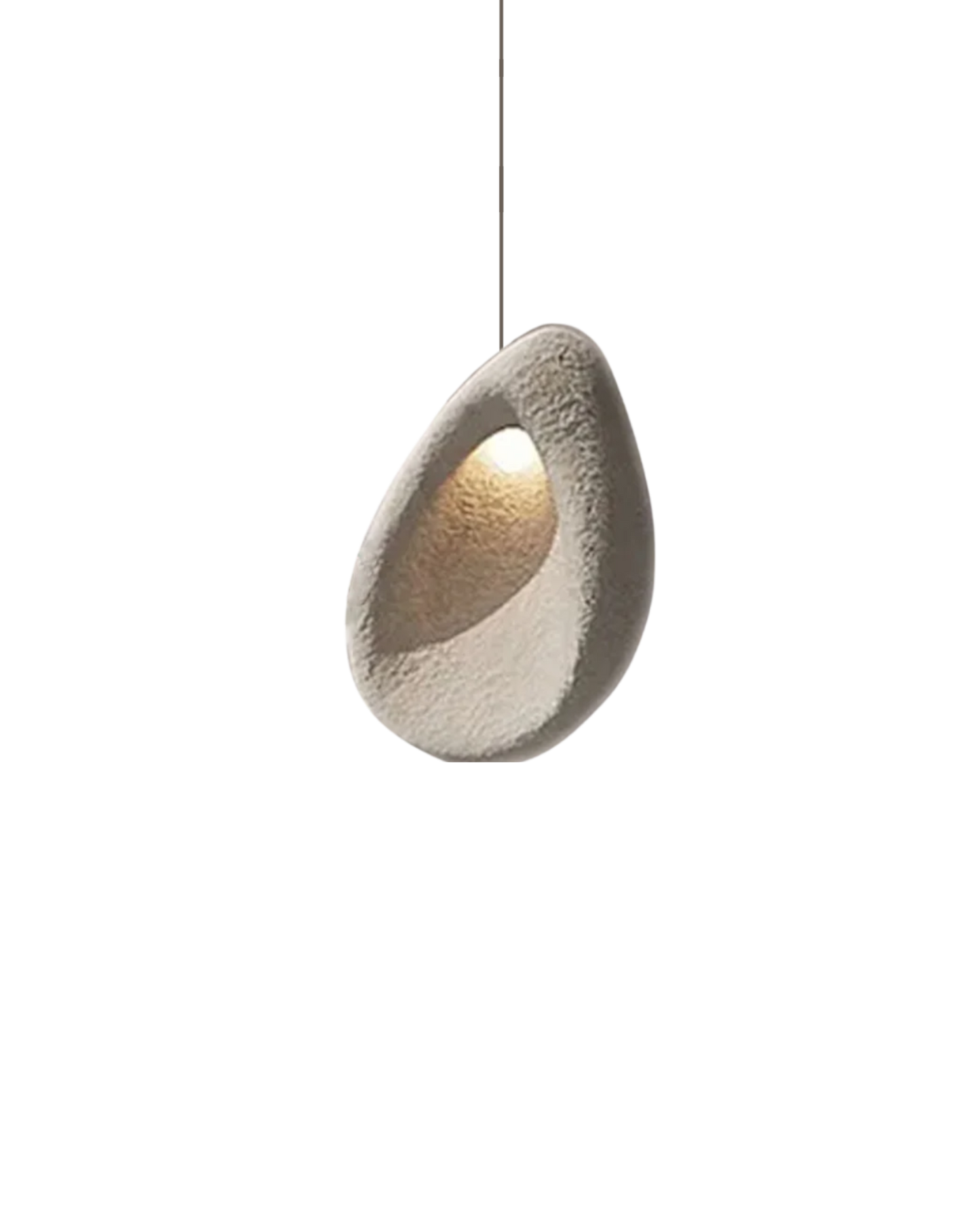 Organische Steen Hanglamp – Sculptural Elegantie voor Modern Interieur