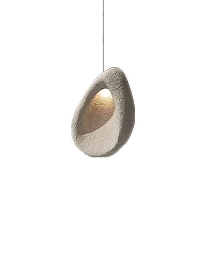 Organische Steen Hanglamp – Sculptural Elegantie voor Modern Interieur