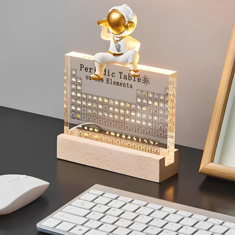 3D Periodieke Tabel met 83 Echte Elementen – Verlichte Display in Acryl voor Wetenschap & Educatie