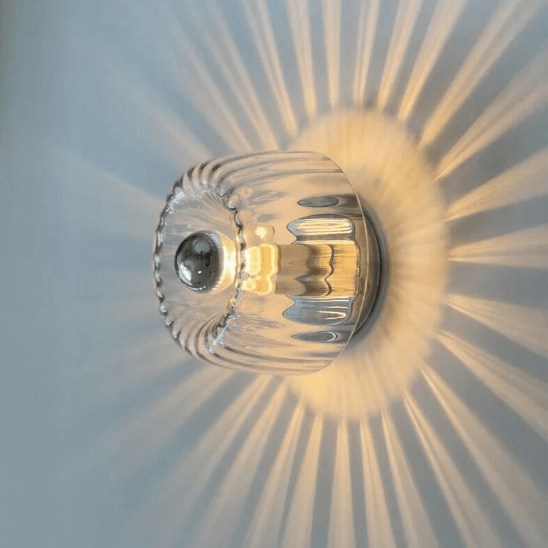 Wandlamp Glas E14 Metaal Transparant Hal Slaapkamer Bauhaus Wandverlichting Retro Design