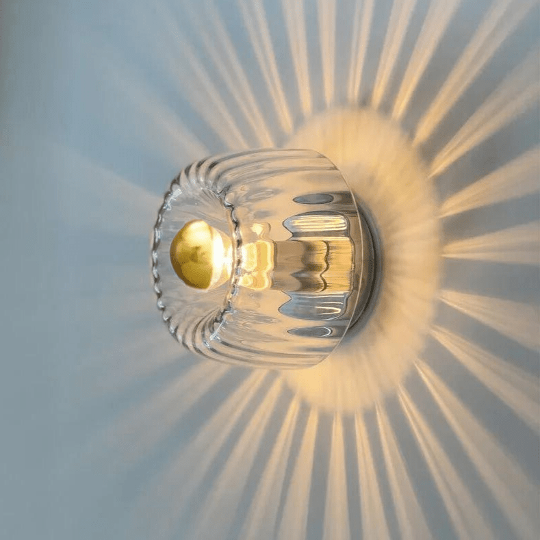 Wandlamp Glas E14 Metaal Transparant Hal Slaapkamer Bauhaus Wandverlichting Retro Design