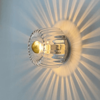 Wandlamp Glas E14 Metaal Transparant Hal Slaapkamer Bauhaus Wandverlichting Retro Design