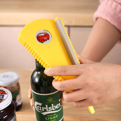 6-in-1 Multifunctionele Opener voor Flessen en Blikjes – Handige Keukenhulp