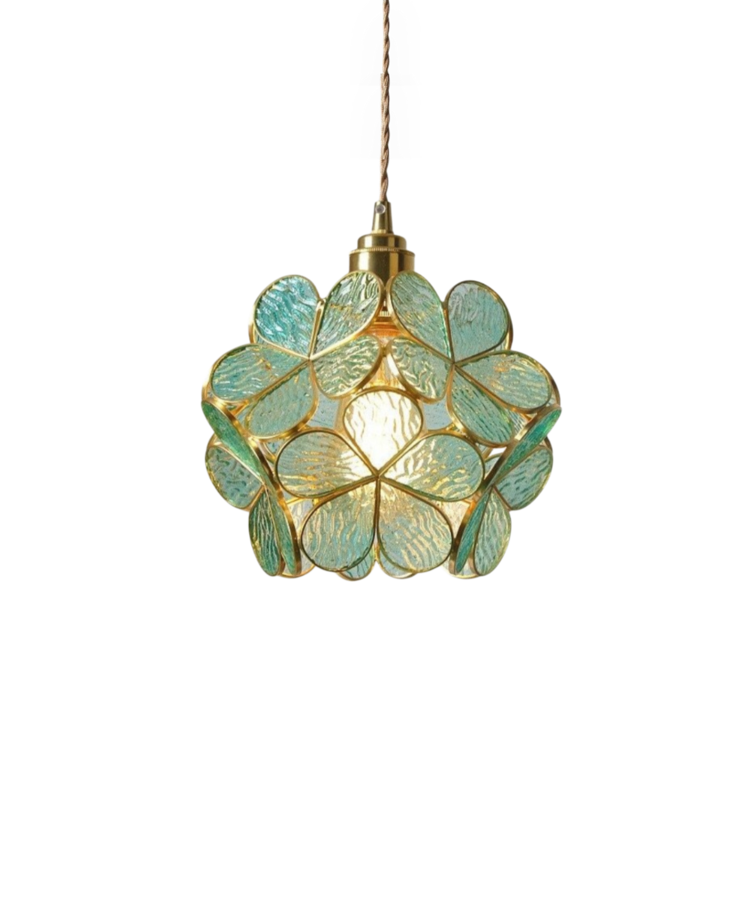 Handgemaakte Hanglamp met Acryl Bloem en IJzeren Frame Transparant Roze Blauw Beige voor Eetkamer Woonkamer Slaapkamer