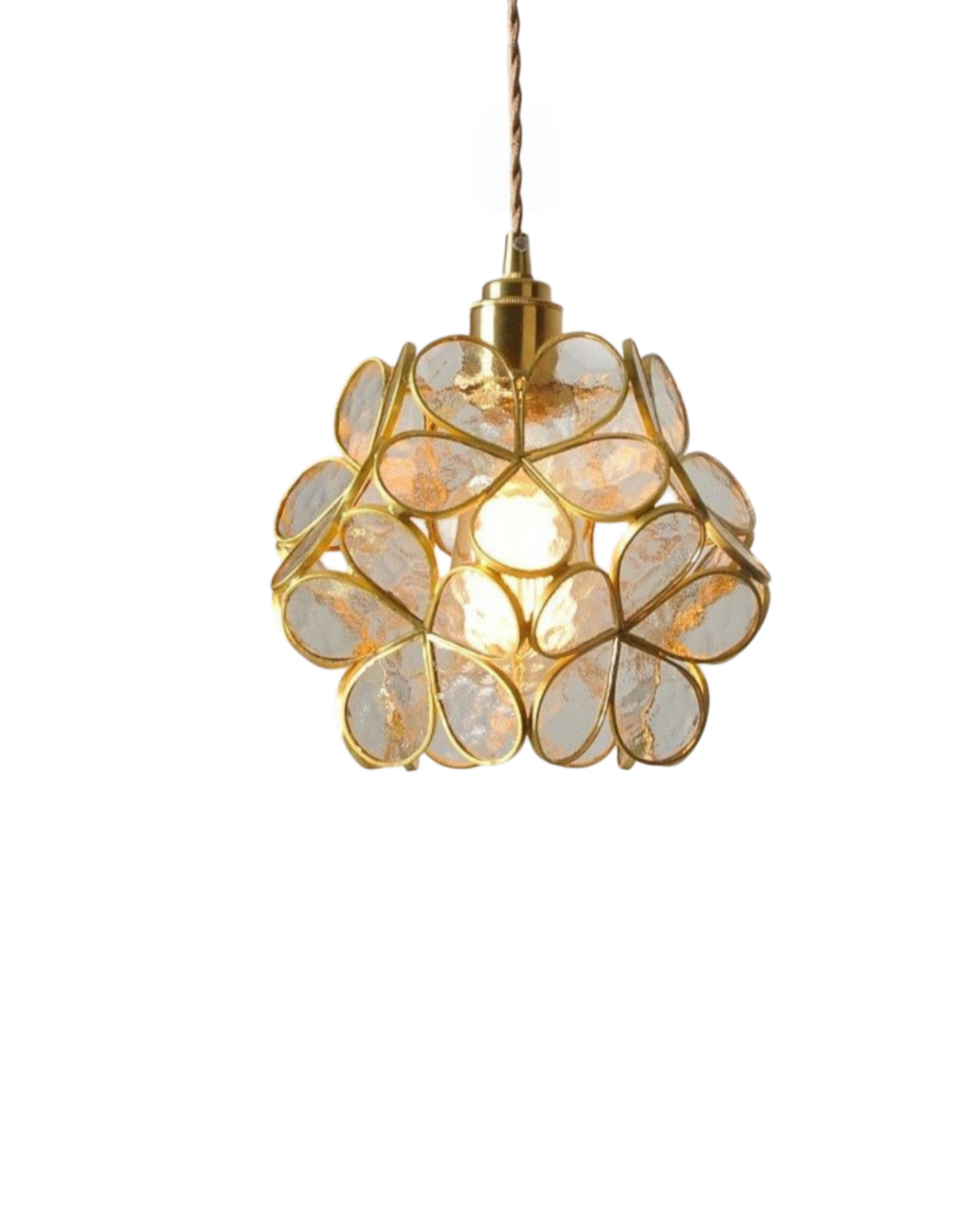 Handgemaakte Hanglamp met Acryl Bloem en IJzeren Frame Transparant Roze Blauw Beige voor Eetkamer Woonkamer Slaapkamer
