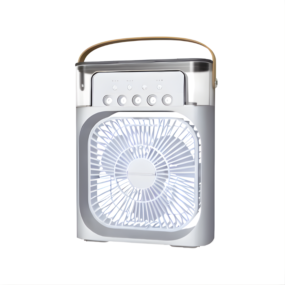 Draagbare Luchtkoeler met Luchtbevochtiger USB Tafelventilator 21,5 cm voor Thuis Kantoor Koeling Zomer