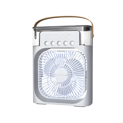 Draagbare Luchtkoeler met Luchtbevochtiger USB Tafelventilator 21,5 cm voor Thuis Kantoor Koeling Zomer