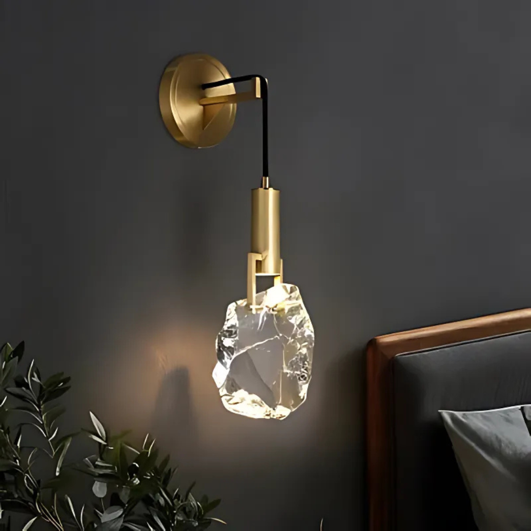 Kristallen Hanglamp met Verstelbare Kabel | Goudkleurige Verlichting voor Woonkamer en Eetkamer | Moderne Decoratieve Lamp