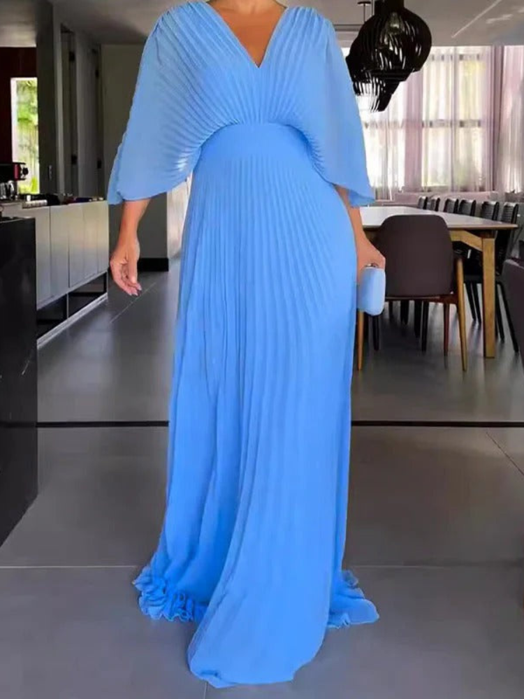 Klassieke Elegante Jurk Eénkleurig Design