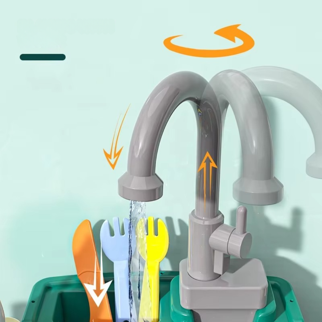 Interactieve Speelkeuken met Waterpomp en Spoelbak voor Fantasievol Rollenspel