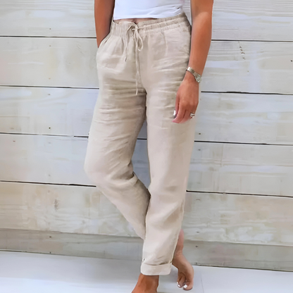 Elastische Pantalon voor Vrouw Lichte Zomerbroek