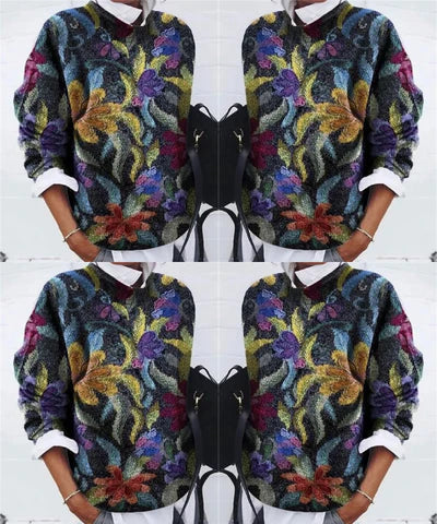 Vrouwelijke Bloemen Trui Floral Print Modieus