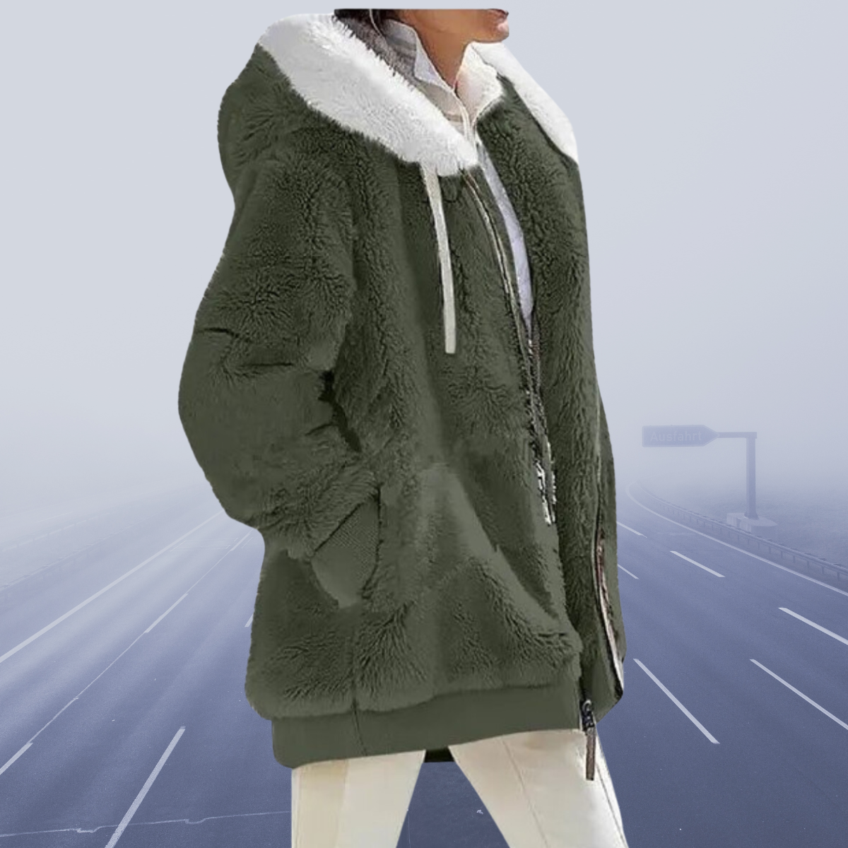 Zachte Pile Jas Warm en Comfortabel