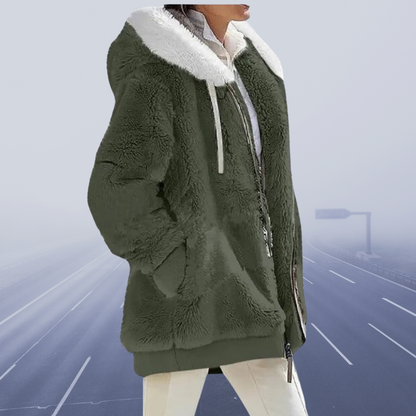 Zachte Pile Jas Warm en Comfortabel