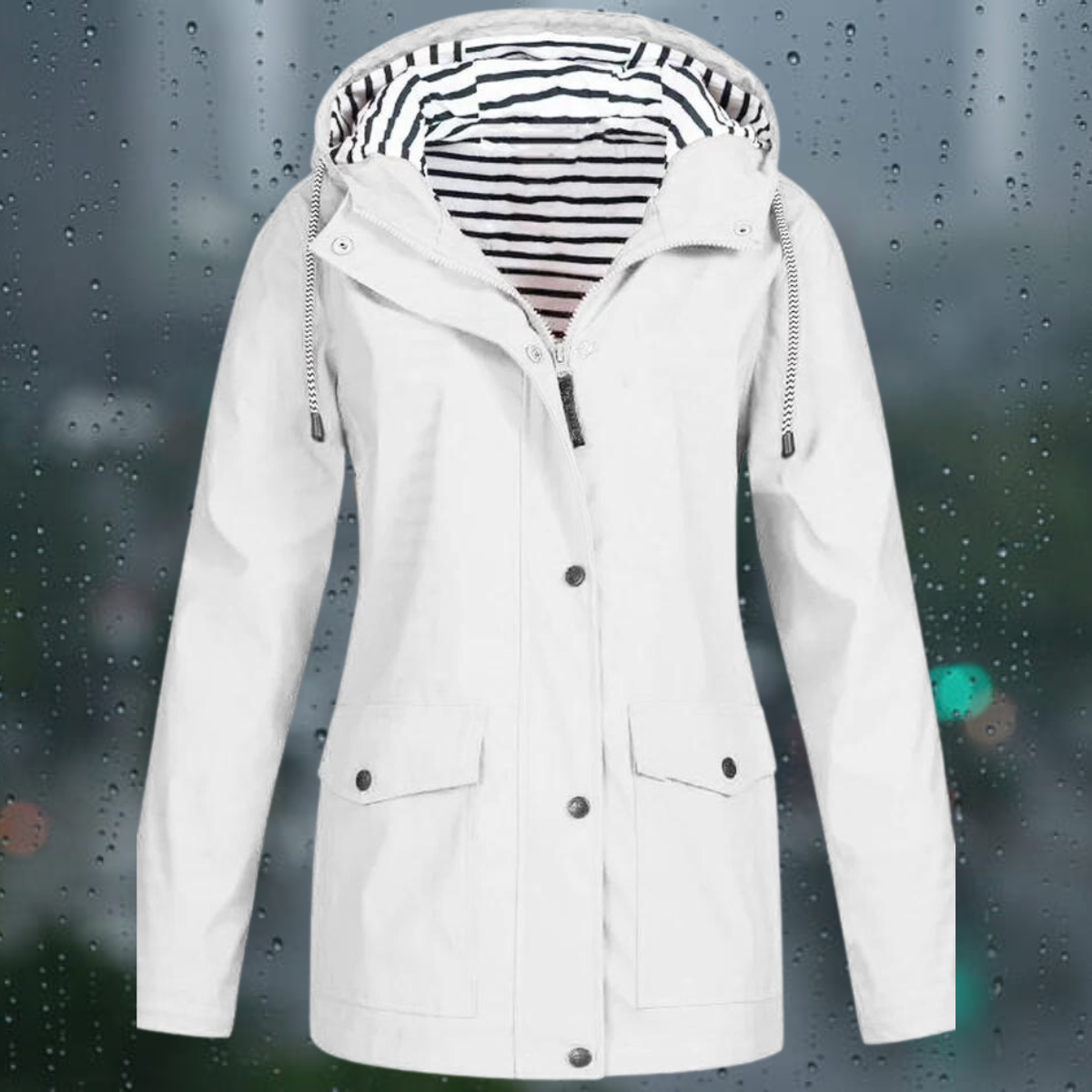 Trenchcoat Lange Mouw Casual Dames