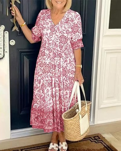 Dames Boho Jurk Elegante Pasvorm