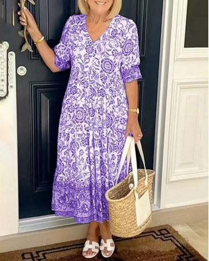 Dames Boho Jurk Elegante Pasvorm