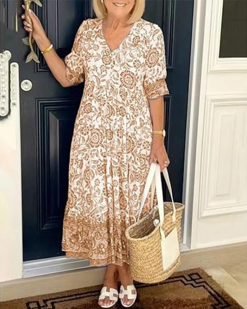 Dames Boho Jurk Elegante Pasvorm