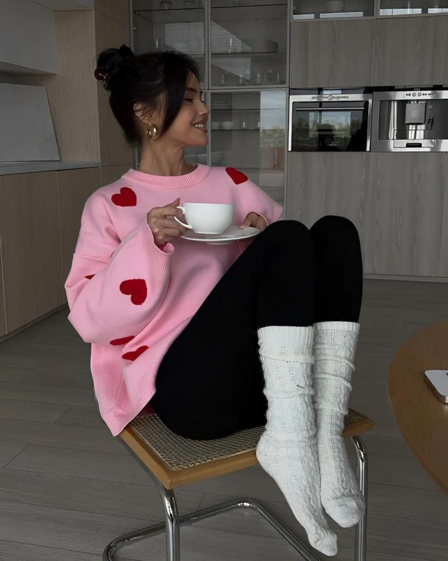 Dames Trui Ultra Zacht met Hartjes Trendy Design