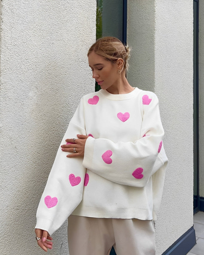 Dames Trui Ultra Zacht met Hartjes Trendy Design