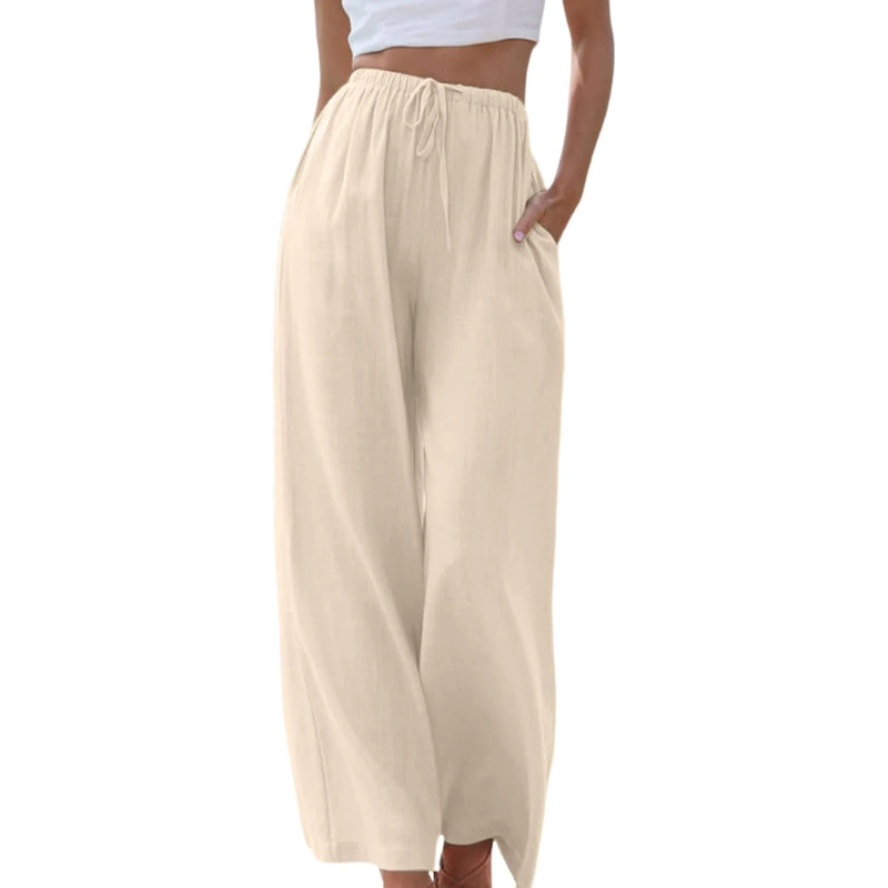 Linnen Broek Elegante Katoen Zomerkleding voor Dames