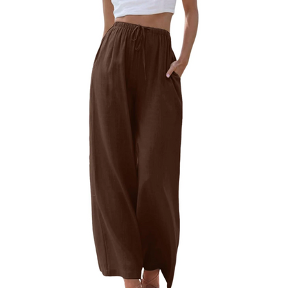 Linnen Broek Elegante Katoen Zomerkleding voor Dames