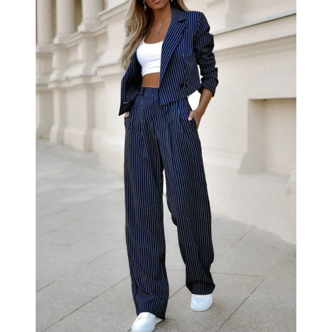 Damespak Tweedelig - Cropped Jasje en Broek