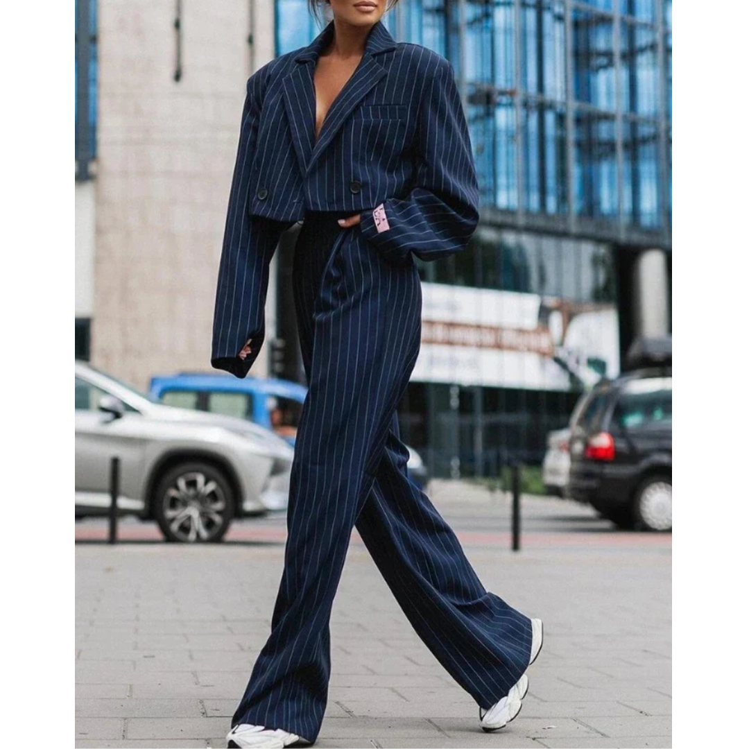 Damespak Tweedelig - Cropped Jasje en Broek