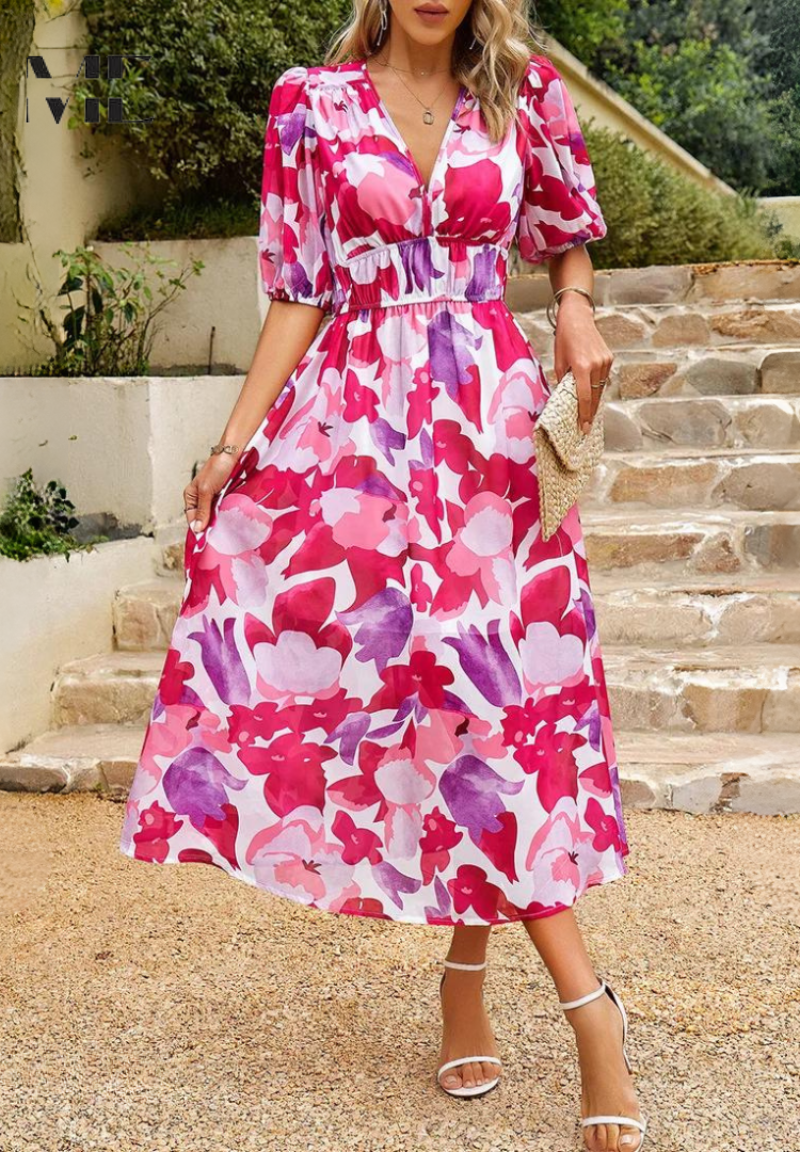 Dames Jurk Elegant Slimvallend