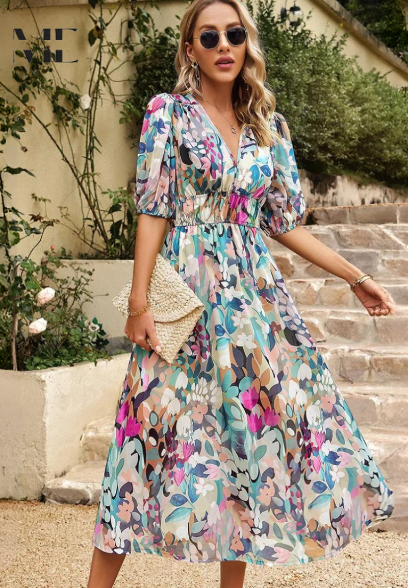 Dames Jurk Elegant Slimvallend