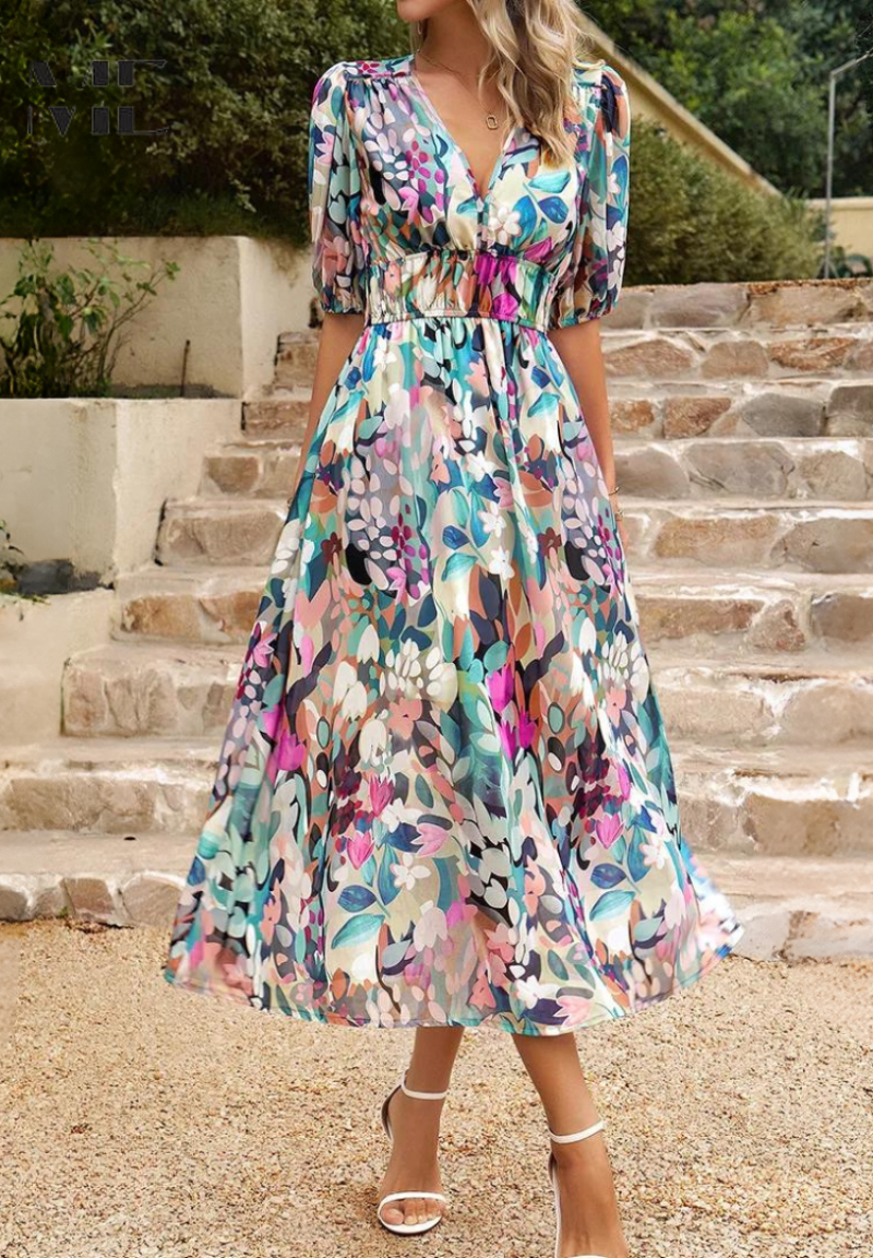 Dames Jurk Elegant Slimvallend