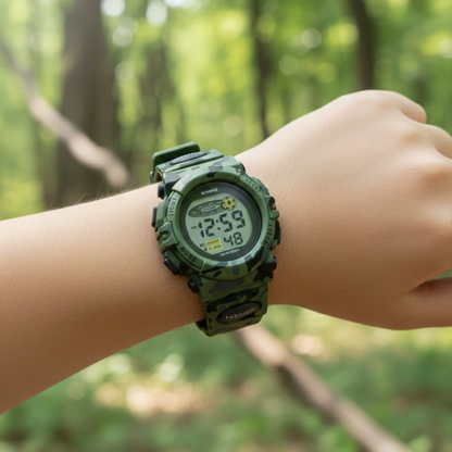 Digitaal Kinderhorloge Waterdicht & Stoßvastig – Datum Alarm Stopwatch Functie – Leerzame Sportuhr met Verlichting – PU Siliconen Band Jongens Meisjes 6-15 Jaar