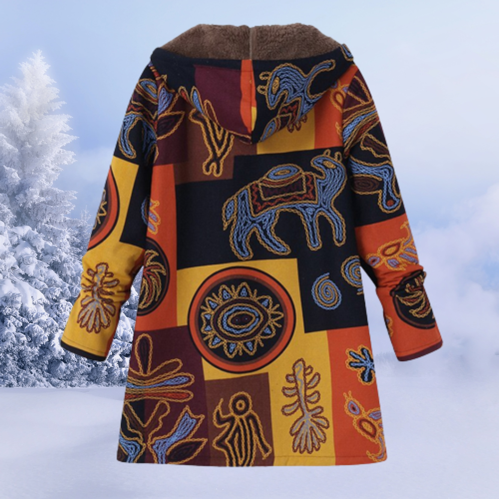 Dames Jas met Opvallende Print Comfortabel en Stijlvol → Dames Jas Met Opvallende Print Comfortabele Stijlvolle Jas