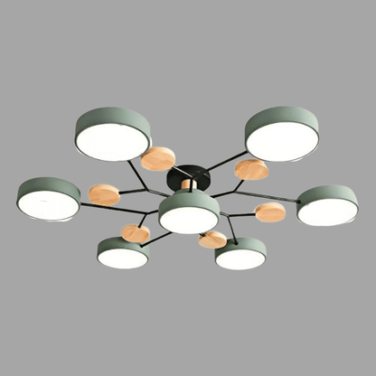 Moderne Plafondlamp met Vertakt Design – Warm LED-licht – Energiezuinig & Duurzaam – Scandinavische Sfeer voor Woonkamer, Eetkamer en Kantoor