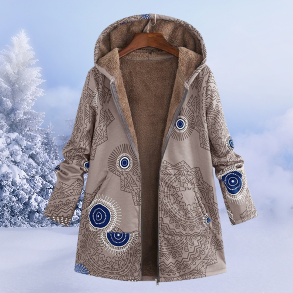 Dames Jas met Opvallende Print Comfortabel en Stijlvol → Dames Jas Met Opvallende Print Comfortabele Stijlvolle Jas