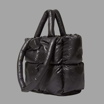 Crossbody Draagtas Puffer Met Ruches Metallic Look