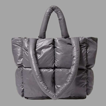 Puffer Draagtas Metallic met Ruches en Crossbodyband
