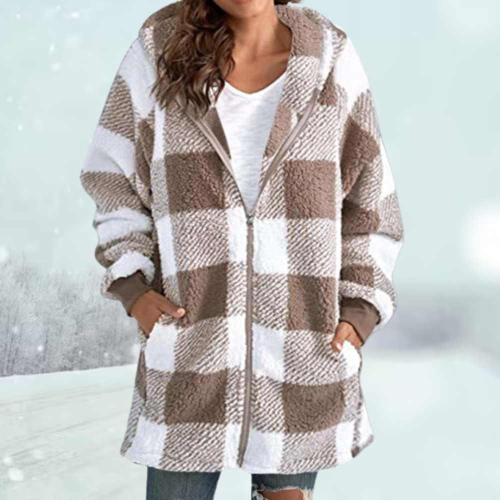 Mila | Warme Winterjas met Kap voor Vrouw